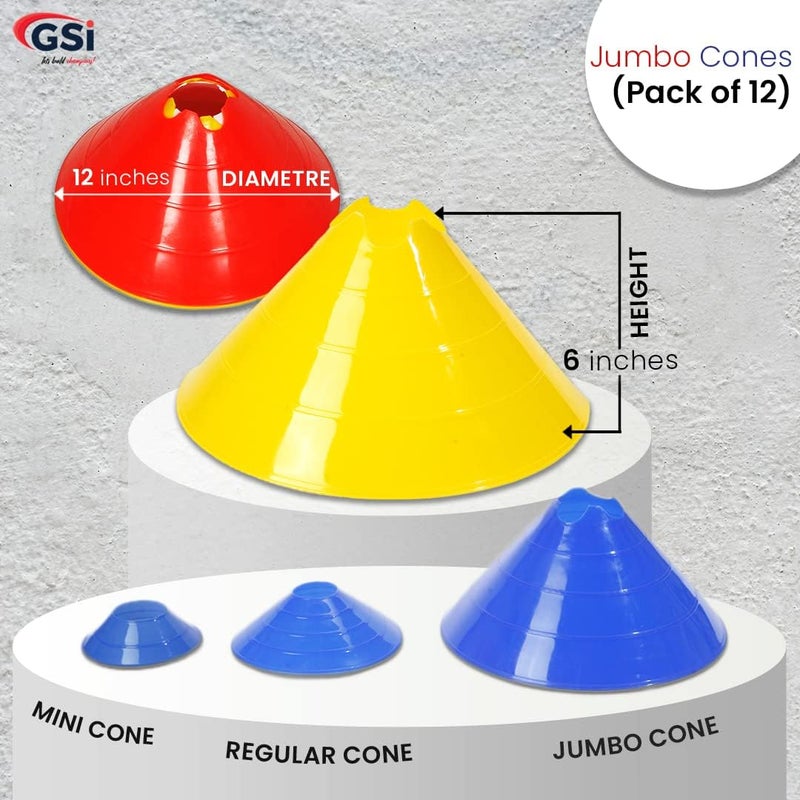GSI Hurdle Training Cones | Multi Pack Sets | Dual Purpose Agility Cones with Holes | Ideal for Soccer, Kids, Dog, and Sports Training - Image 3